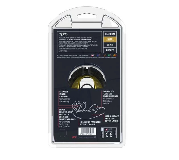 OPRO UFC GOLD Mouth Guard FOR BRACES - Black/ 002262001 6 OPRO UFC GOLD Mouth Guard FOR BRACES - Black/ 002262001