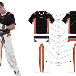 TopTen OFFERS Top Ten Energy Fighter Uniform - Black/white/orange, 1682-91GD