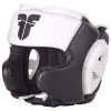 Fighter PU Black / White Sparring Headguard, JE-2796 PROTECTION