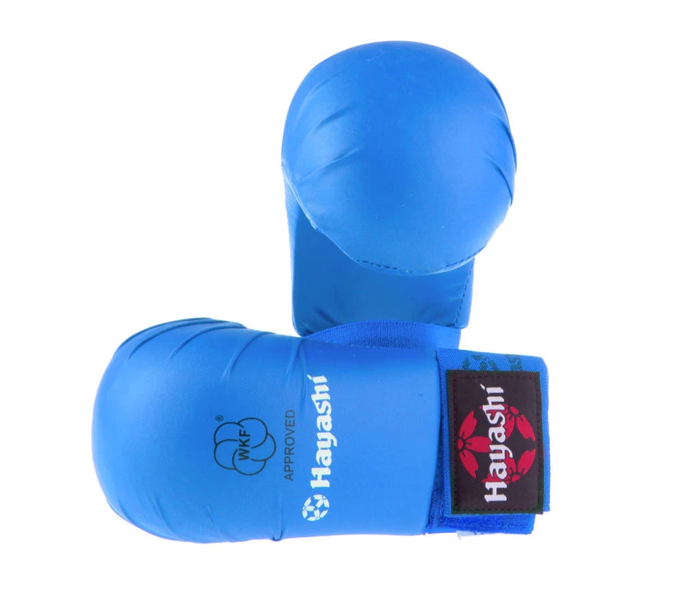 Hayashi WKF Open-Hand Karate Fist Protection Gloves - Blue, 237-4 3 Hayashi WKF Open-Hand Karate Fist Protection Gloves - Blue, 237-4