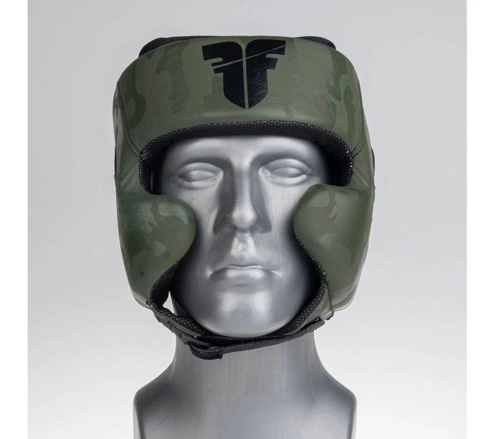 Headguard Fighter Sparring Pro - Khaki/camo PROTECTION 7 Headguard Fighter Sparring Pro - Khaki/camo PROTECTION