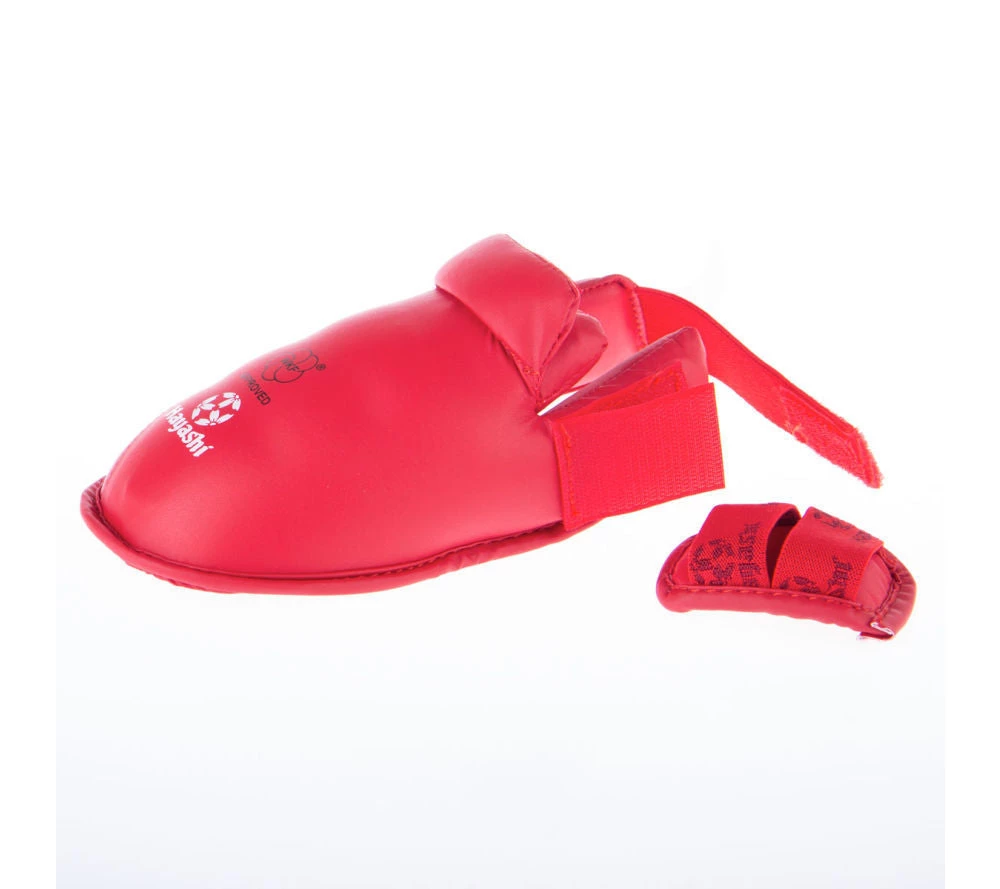 Hayashi WKF Foot And Shin Protection - Red, 343-4 7 Hayashi WKF Foot And Shin Protection - Red, 343-4