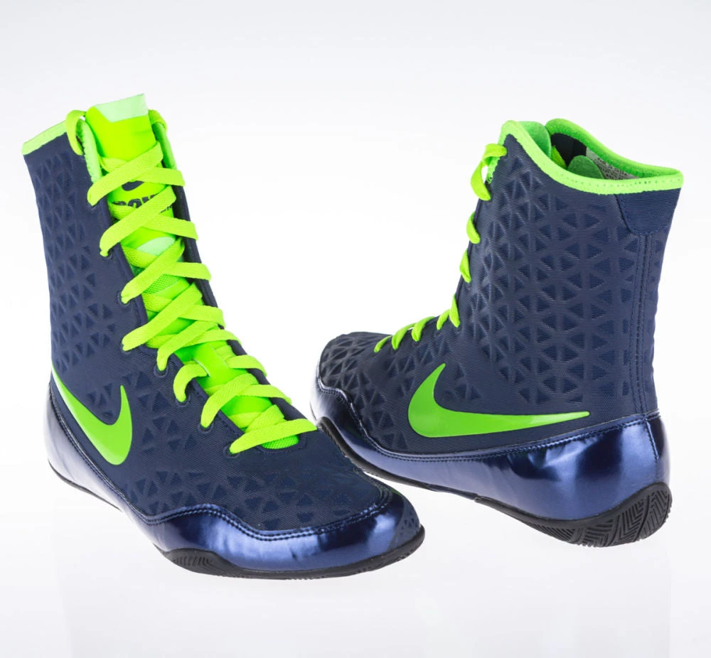 Nike KO Boxing Shoes - Navy Blue/eletric Green, 839421-413 5 Nike KO Boxing Shoes - Navy Blue/eletric Green, 839421-413