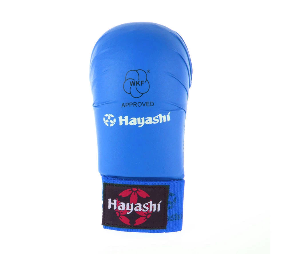 Hayashi WKF Open-Hand Karate Fist Protection Gloves - Blue, 237-4 5 Hayashi WKF Open-Hand Karate Fist Protection Gloves - Blue, 237-4