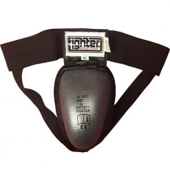 PROTECTION Fighter Steel Groin Guard Grey/negro, JE-1577