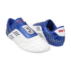 FOOTWEAR TopTen BUDO ITF Laceless White & Blue Lightweight Taekwon-Do Shoes, 543-16