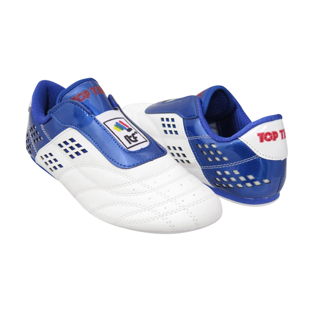 FOOTWEAR TopTen BUDO ITF Laceless White & Blue Lightweight Taekwon-Do Shoes, 543-16 3 FOOTWEAR TopTen BUDO ITF Laceless White & Blue Lightweight Taekwon-Do Shoes, 543-16