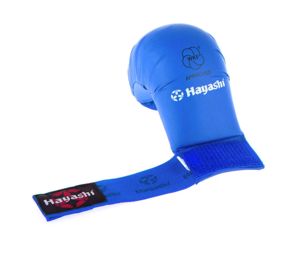 Hayashi WKF Open-Hand Karate Fist Protection Gloves - Blue, 237-4 8 Hayashi WKF Open-Hand Karate Fist Protection Gloves - Blue, 237-4