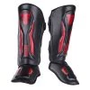 Fighter Shinguards Thai Ergo - Black/red, FSG-004BR