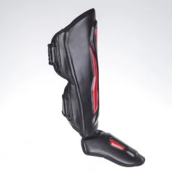 Fighter Shinguards Thai Ergo - Black/red, FSG-004BR
