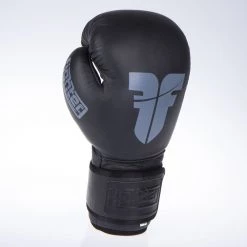 Fighter SIAM Boxing Gloves - Black/grey, FBG-003B