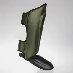 PROTECTION Fighter Thai Classic Shinguards - Khaki/black, JE1573GNB