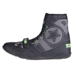 TopTen Boxing Shoes - Black/Grey Mid-Top With Lockdown Strap, 1172-1 OFFERS