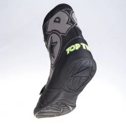 TopTen Boxing Shoes - Black/Grey Mid-Top With Lockdown Strap, 1172-1 OFFERS