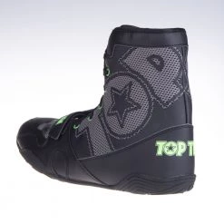 TopTen Boxing Shoes - Black/Grey Mid-Top With Lockdown Strap, 1172-1 OFFERS