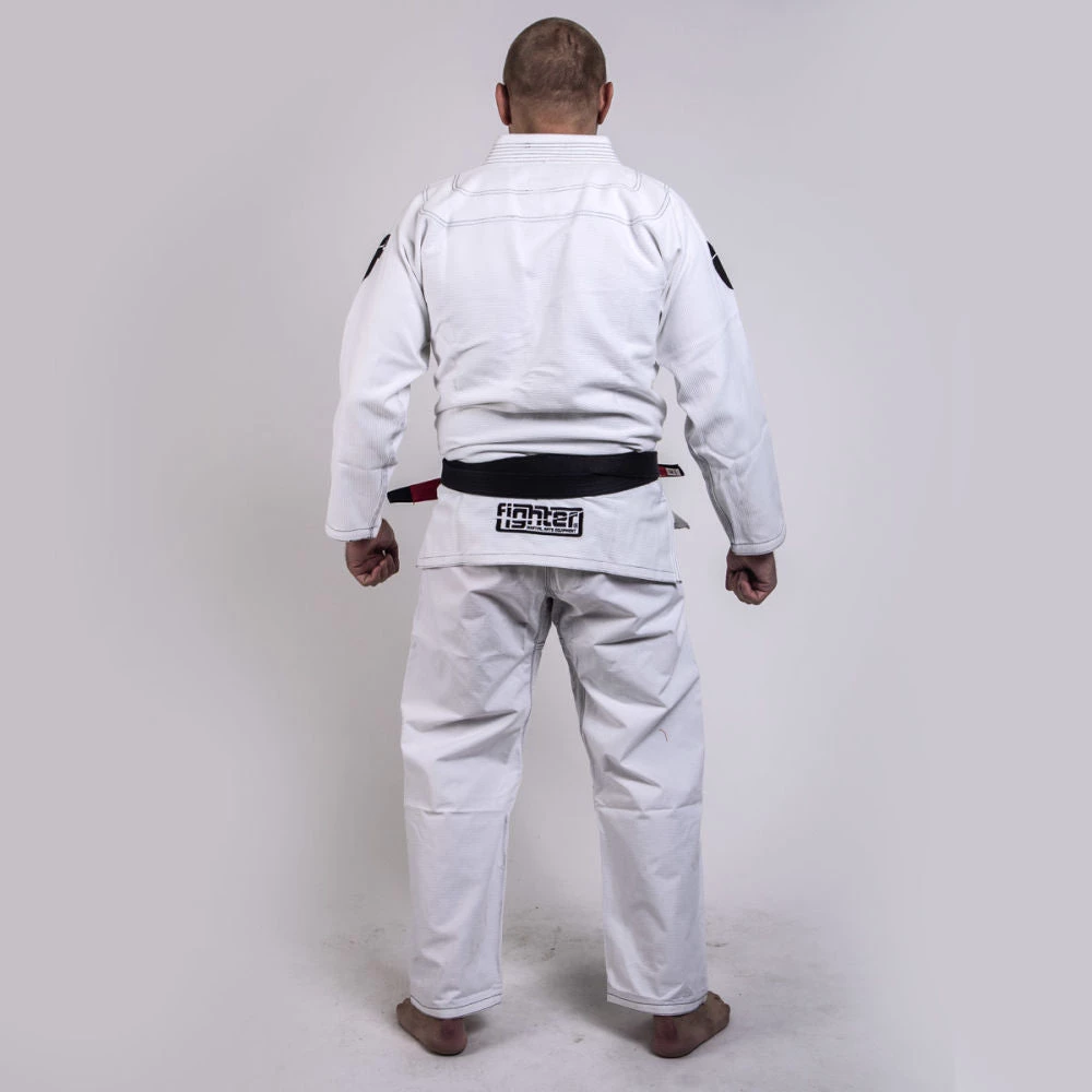 Fighter BJJ Gi Pearl Weave Uniform - White, BJJBW-08 UNIFORMS 8 Fighter BJJ Gi Pearl Weave Uniform - White, BJJBW-08 UNIFORMS