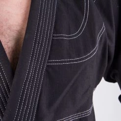 Fighter BJJ Gi Ripstop Uniform - Black, BJJBL-06