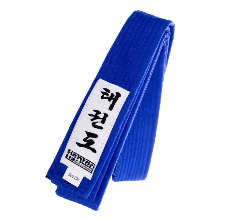 Fighter Taekwondo ITF Belt - Blue 3 Fighter Taekwondo ITF Belt - Blue
