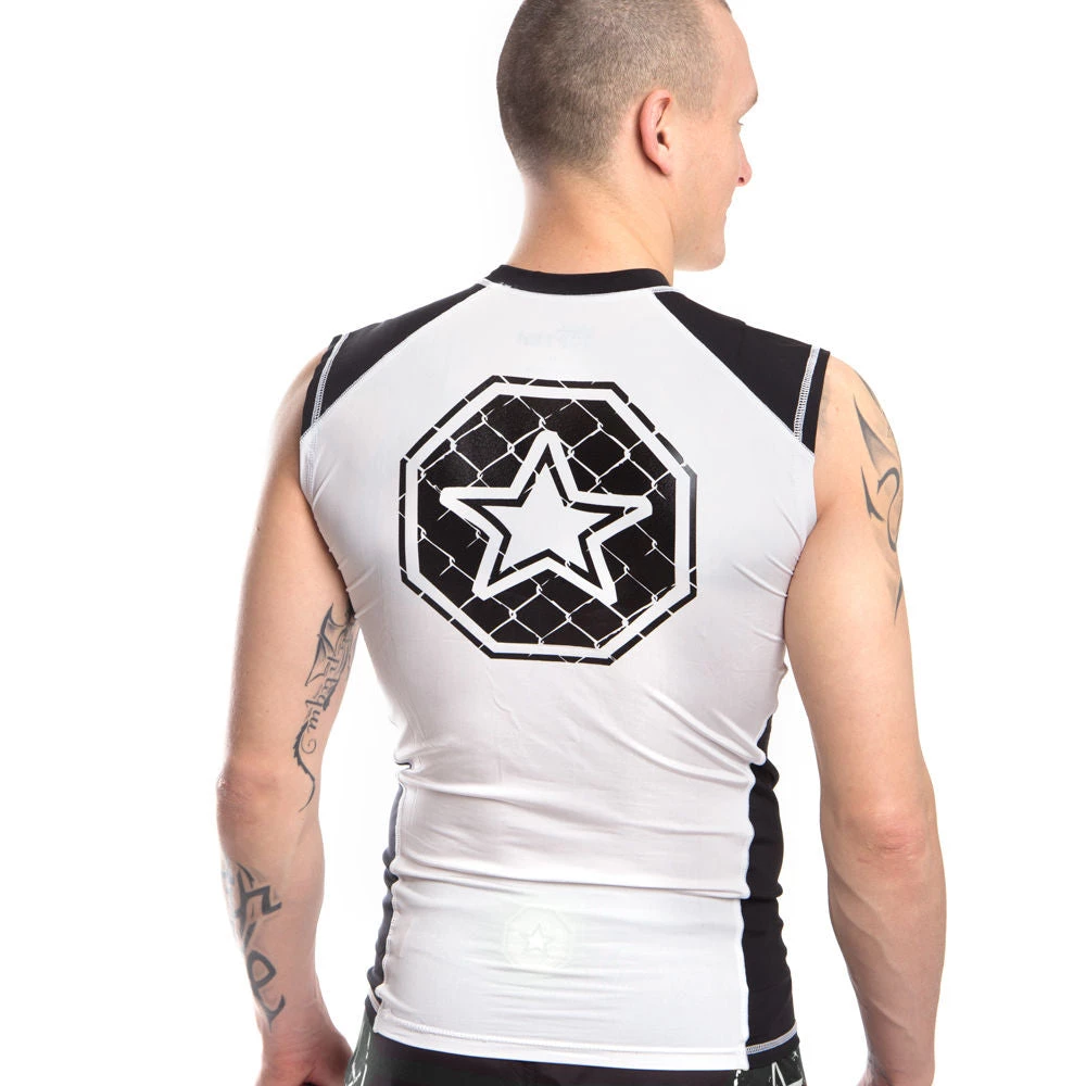 TopTen MMA TOP TEN Rash Guard Sleeveless - White/black, 1414-1 4 TopTen MMA TOP TEN Rash Guard Sleeveless - White/black, 1414-1