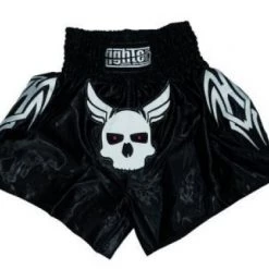 Fighter Thai Trunks Skull - Black/white, F003 OFFERS
