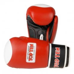 TopTen Top Ten Official WAKO Competition Kickboxing Gloves - Red