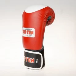 TopTen Top Ten Official WAKO Competition Kickboxing Gloves - Red 11 TopTen Top Ten Official WAKO Competition Kickboxing Gloves - Red