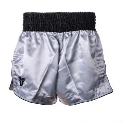 APPAREL Fighter Thai Shorts Bangkok Plain - Silver/black, FP09