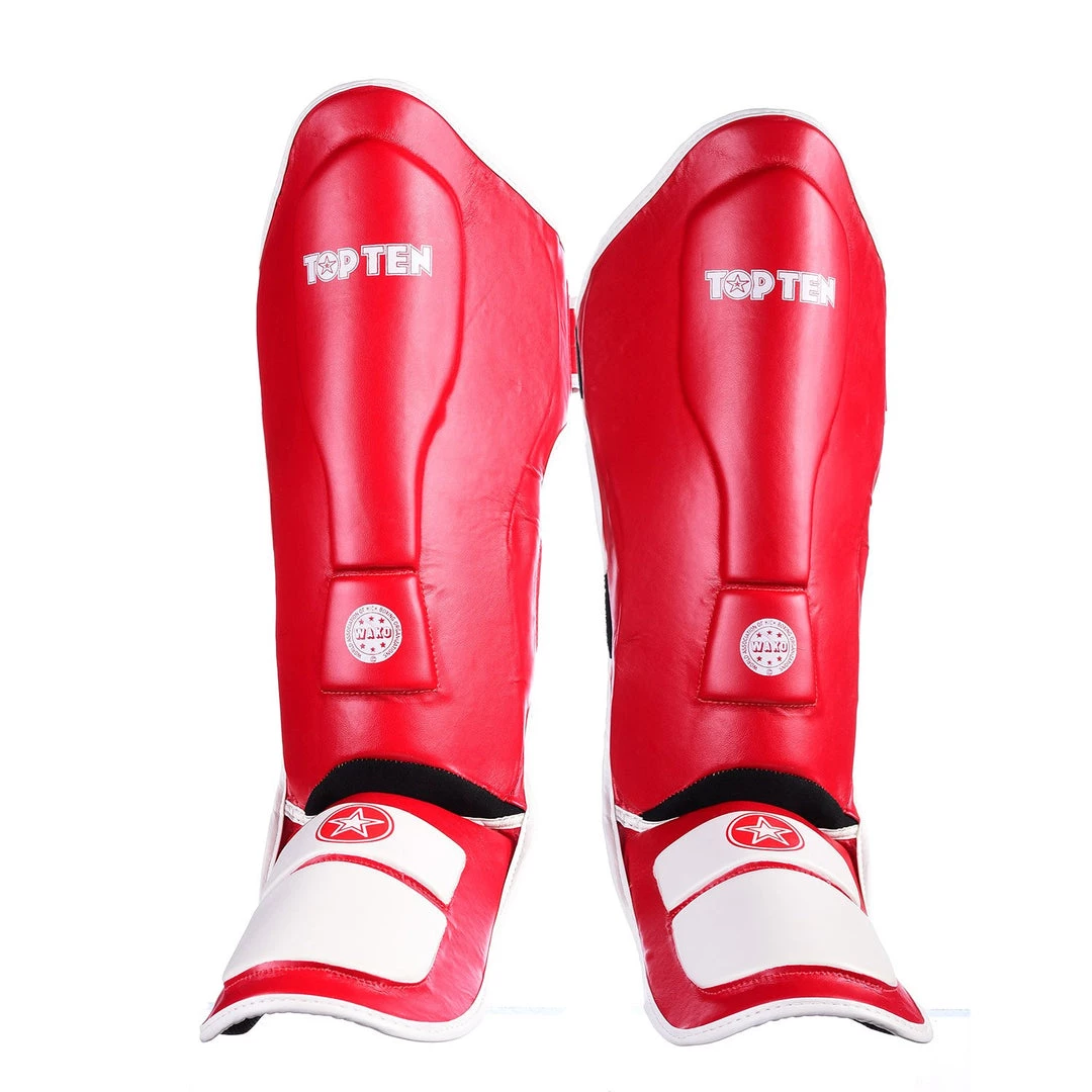TopTen Shin And Instep Guard “Lowkick” WAKO - Red PROTECTION 3 TopTen Shin And Instep Guard “Lowkick” WAKO - Red PROTECTION