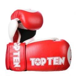 TopTen TOP TEN STAR Red/White XLP WAKO Kickboxing Gloves, 2068-4