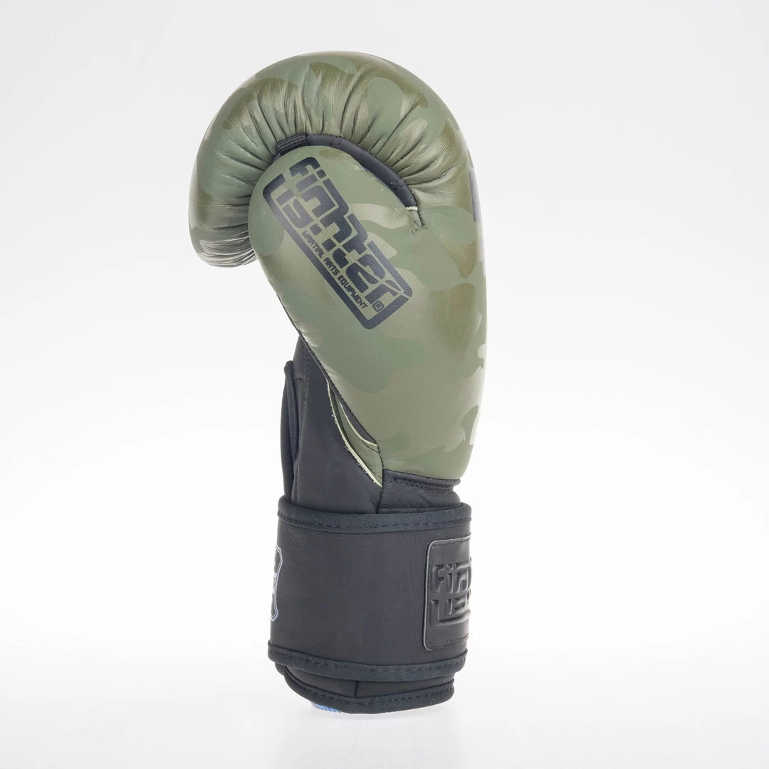 Fighter Boxing Gloves SIAM - Khaki/camo, FBG-003CKH 6 Fighter Boxing Gloves SIAM - Khaki/camo, FBG-003CKH