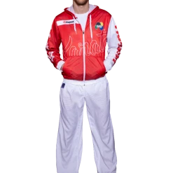 APPAREL Hayashi ZIP Hoodie “WKF Brick”, 19341-41