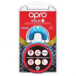 OPRO Mouth Guard Junior Gold - Sky Blue/Prl