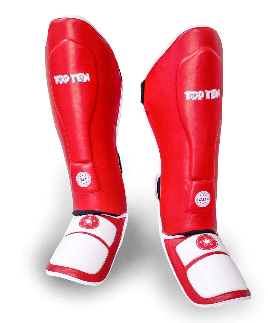TopTen Shin And Instep Guard “Lowkick” WAKO - Red PROTECTION 4 TopTen Shin And Instep Guard “Lowkick” WAKO - Red PROTECTION