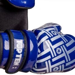 TopTen TOP TEN Glossy Blue/White Prism Pointfighter Open-Hand Gloves